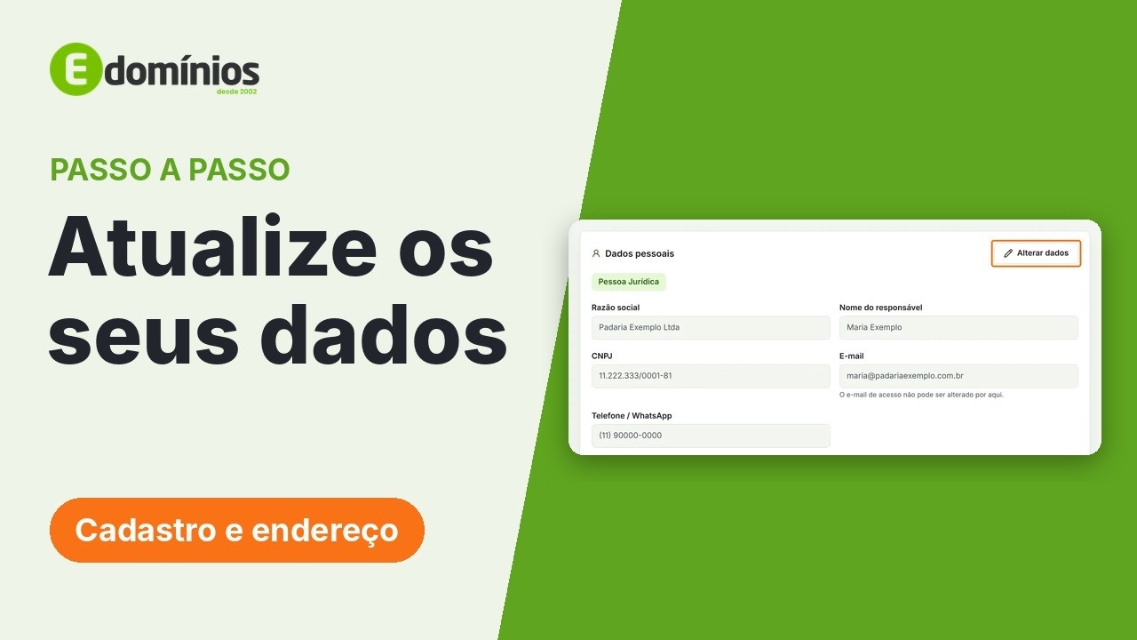Vídeo: Atualizar os seus dados