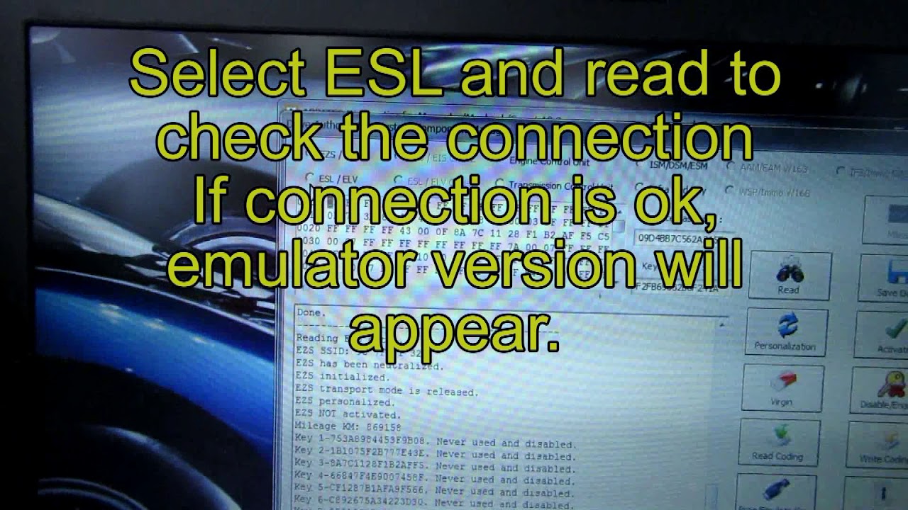 Mercedes W204 2010 Abrites emulator installation for ESL problems שכפול מפתח מרצדס