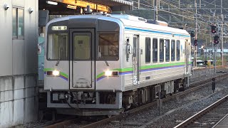 【4K】井原鉄道　普通列車IRT355形気動車　IRT355-01　清音駅発車