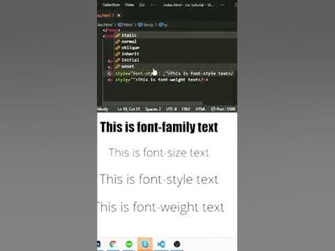 font style css text italic - YouTube