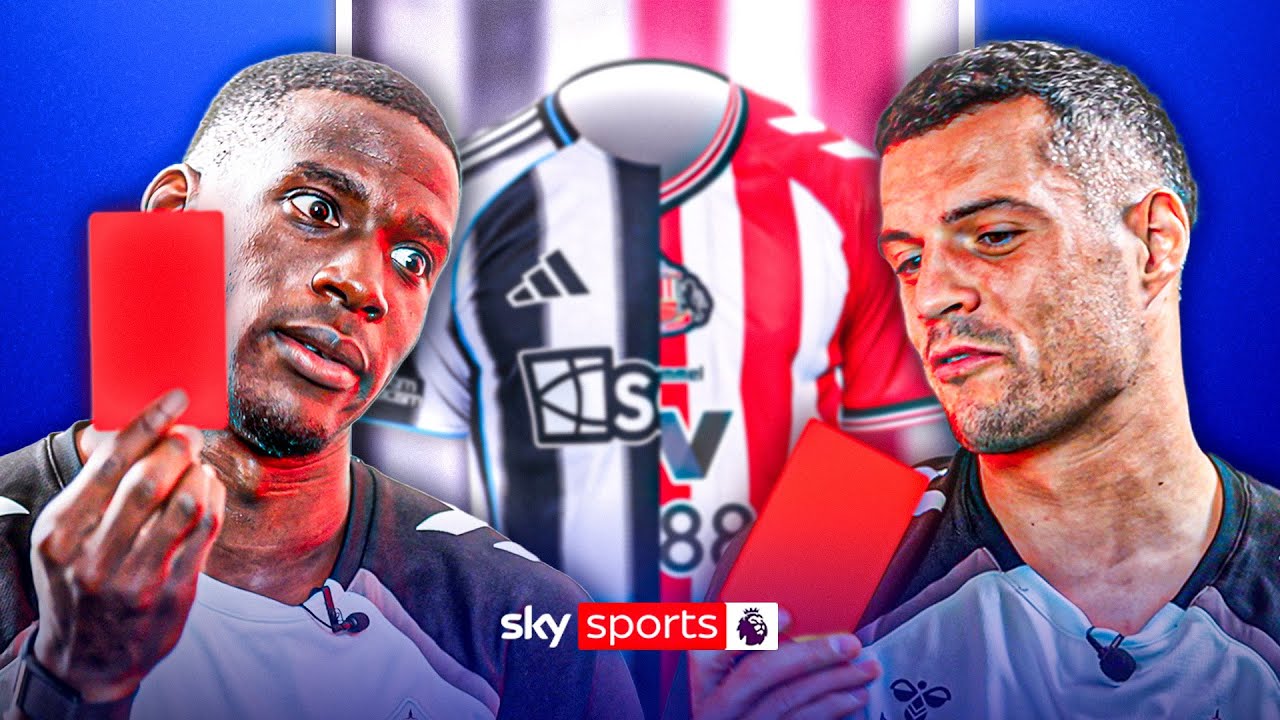 Supporting two teams 🤨 | Granit Xhaka and Nordi Mukiele play Red Card, Yellow Card, Play on