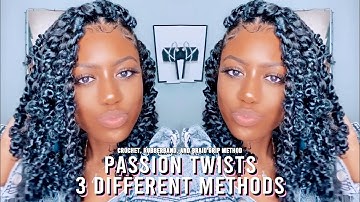 SHOULDER LENGTH PASSION TWISTS | 3 METHODS: RUBBERBAND, CROCHET, & BRAID GRIP | BAILI NICOLE