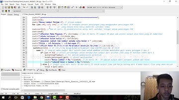 Tugas UAS Toturial Membuat Program Gaji Pegawai Di Dev C++ dengan Bahasa C++FahriHusaini 16630821 3B