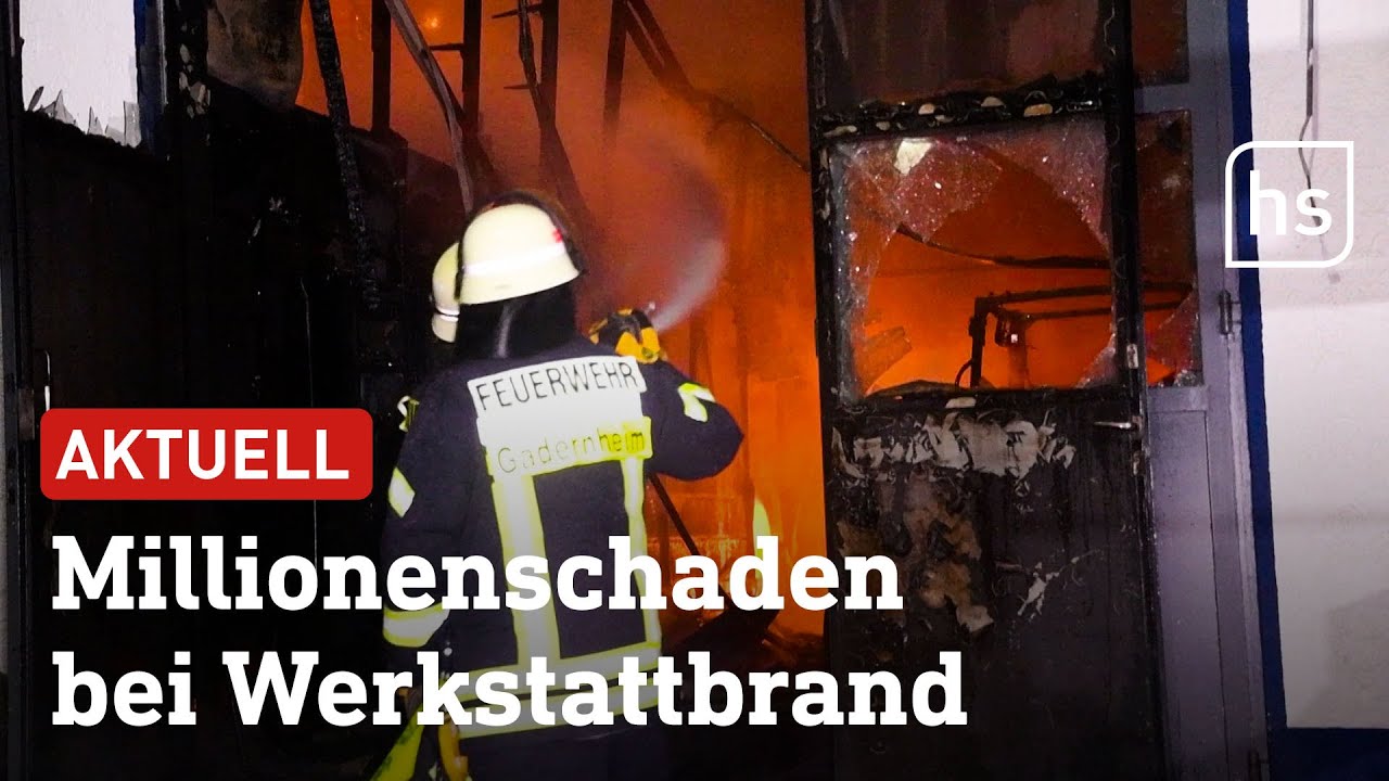 Werkstatt für Landmaschinen in Lautertal brennt komplett ab | hessenschau