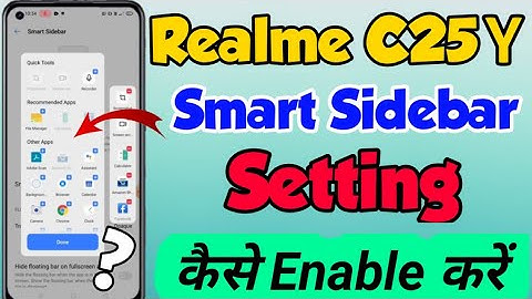 Realme C25Y me Smart Sidebar Setting Kaise enable kare | How to enable Smart Sidebar in Realme C25Y