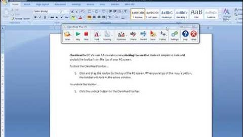 16  Docking Feature ClaroRead , reading and writing support Africa