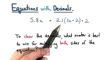 Clearing Decimals - Visualizing Algebra