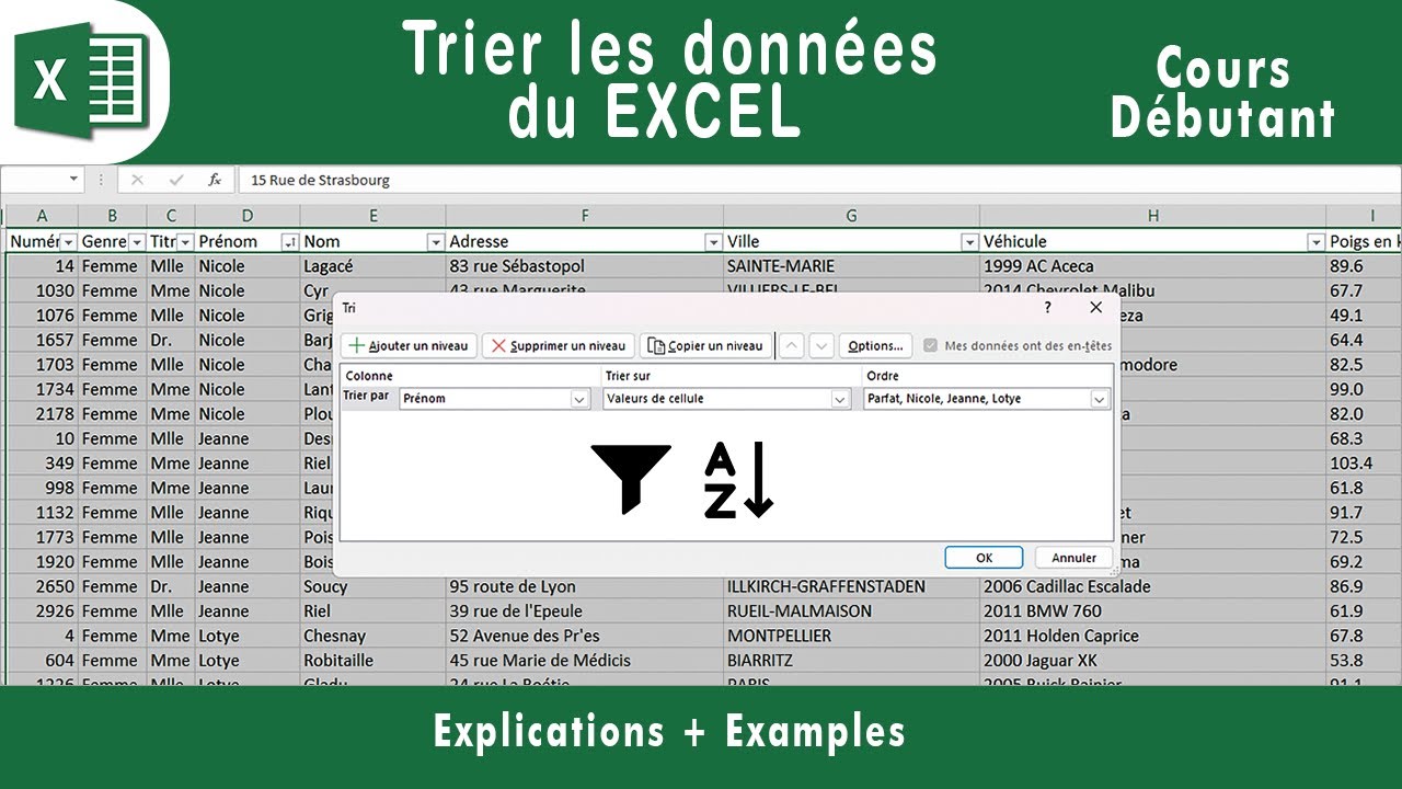 Comment trier des données selon vos critères dans Excel 