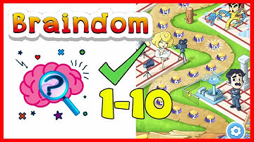 Braindom Level 1 2 3 4 5 6 7 8 9 10 Solution or Walkthrough