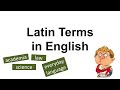 Latin Terms