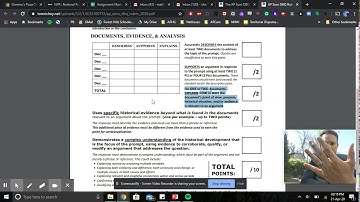 AP Euro -- COVID DBQ Rubric Breakdown 2020
