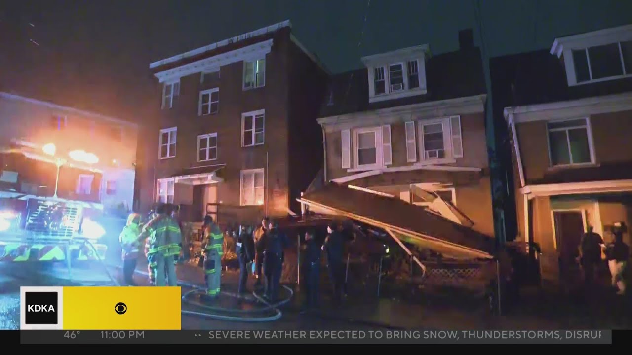 Vehicle catches fire after driver crashes into home - YouTube