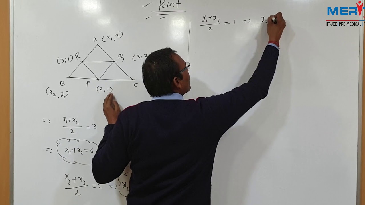 Center of Triangle by Using Trick Palak Jhapakte Hi - Meritto Institute Jaipur