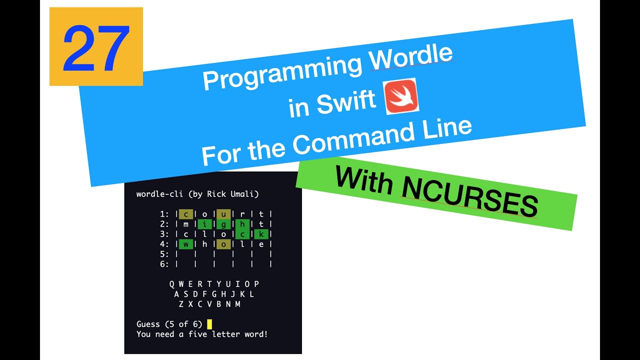 ppt developing '' application using ncurses library ... Rick is Programming: Wordle in Swift (CLI, NCURSES) (No. 27) - YouTube