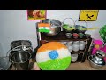 Miniature Independence Day Tri Colour Halwa | Tiny Kitchen Indian Flag Dessert #independenceday