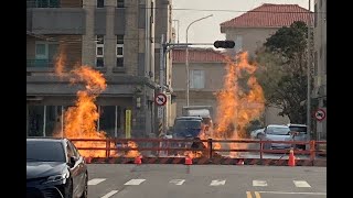 嘉義縣治特區氣爆  幸無人受傷僅紅綠燈線路燒毀