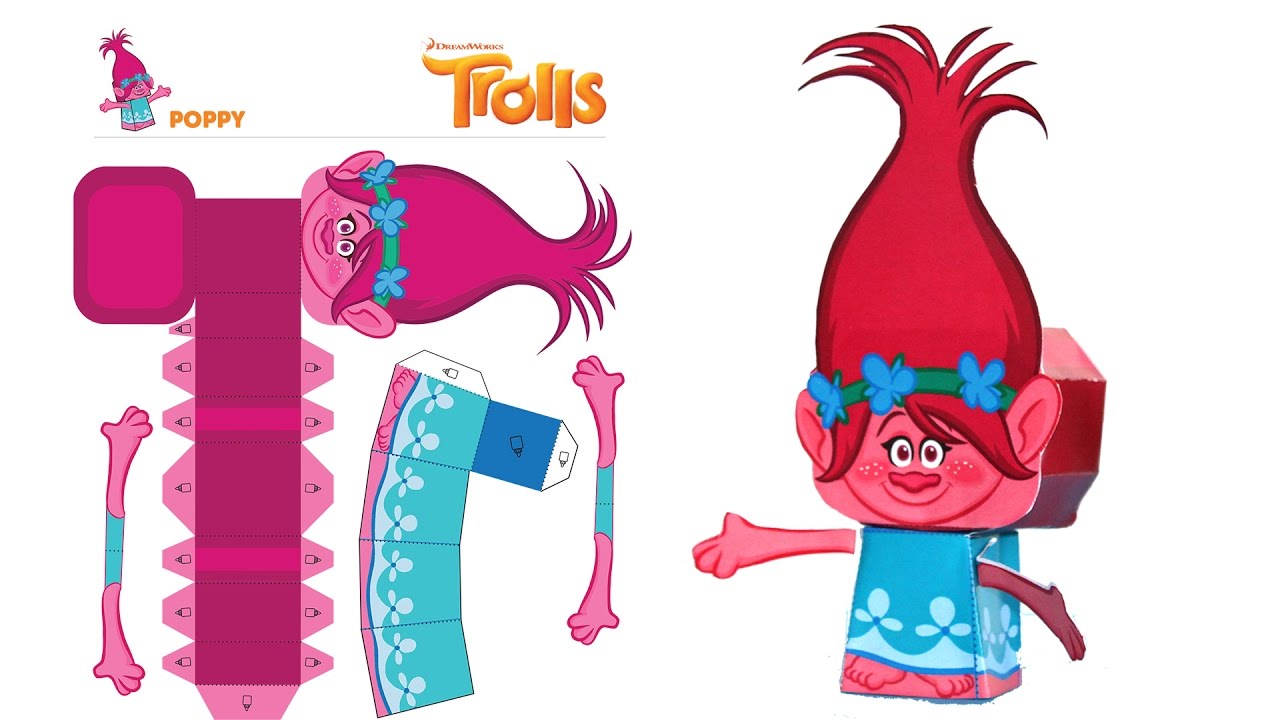 How to make princess Poppy Trolls papercraft