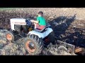 CASE 226 / 328 Garden Tractor Plowing. Tire Spinning Action!!!