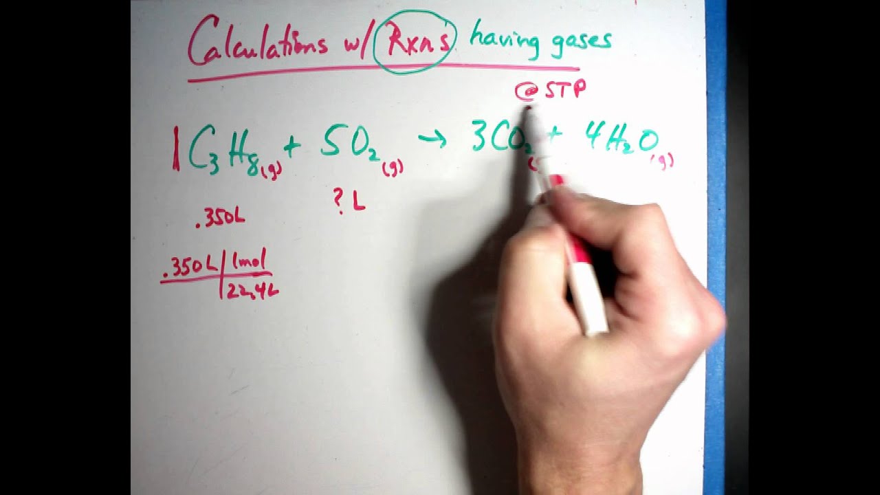 Calculations with Gas Reactions YouTube
