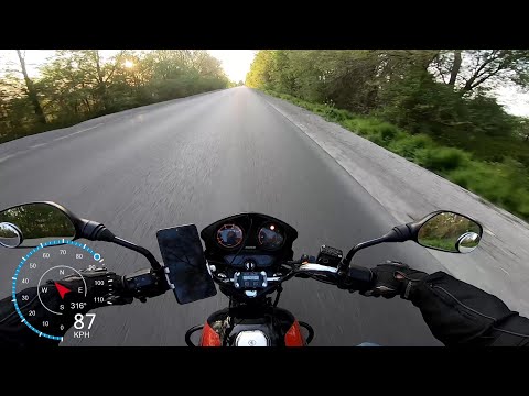 Bajaj boxer 150x максимальная скорость по  GPS