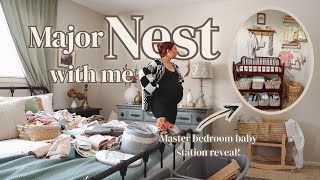 Major Nesting Mode 🪺 | Prepping for Baby + Master Bedroom Baby Station