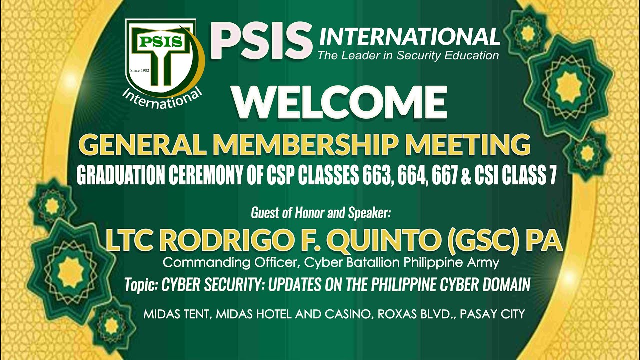 Psis Email HIGHLIGHTS OF PSIS GENERAL MEMBERSHIP MEETING - YouTube