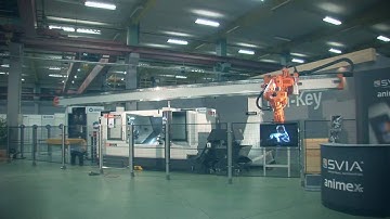 ABB Robotics - 5 axis robot on linear gantry - in action