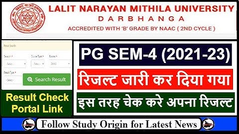 LNMU PG 4th Semester Result 2021-23 Link | LNMU PG Result 2021-23 | LNMU PG Ka Result Kaise Dekhe