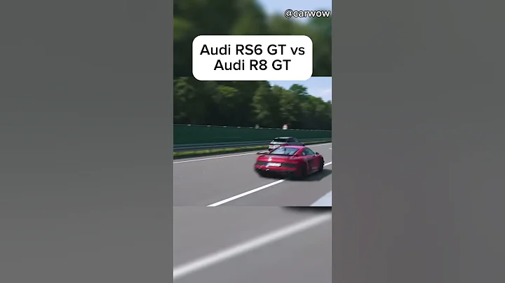 Audi RS6 GT vs Audi R8 GT ! #automobile