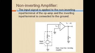 Op-amp open loop and closed loop configurations
