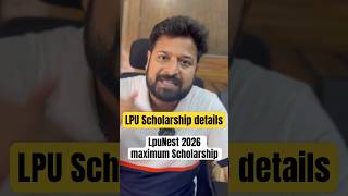 LPU Scholarship details 2026 | LPUNEST Coupon Code 2026 | How to apply for LPUNEST 2026 Form #lpu