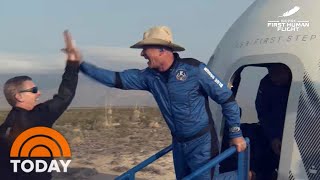 See Jeff Bezos Emerge Safely From Capsule After Blue Origin Space Launch