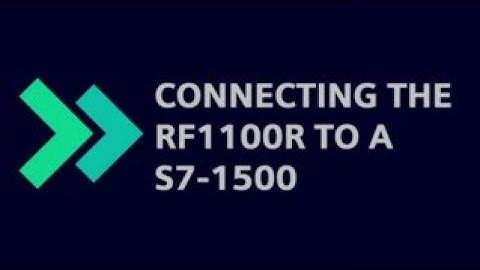 Connecting the SIMATIC RF1100R to a S7-1500