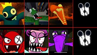 Rainbow friends chapter 1 vs rainbow colour friends jumpscare Roblox