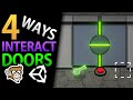 Door Interaction Methods in Unity