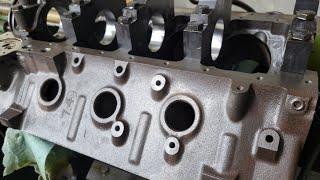 Line honing a Big Block Chevy with billet main caps