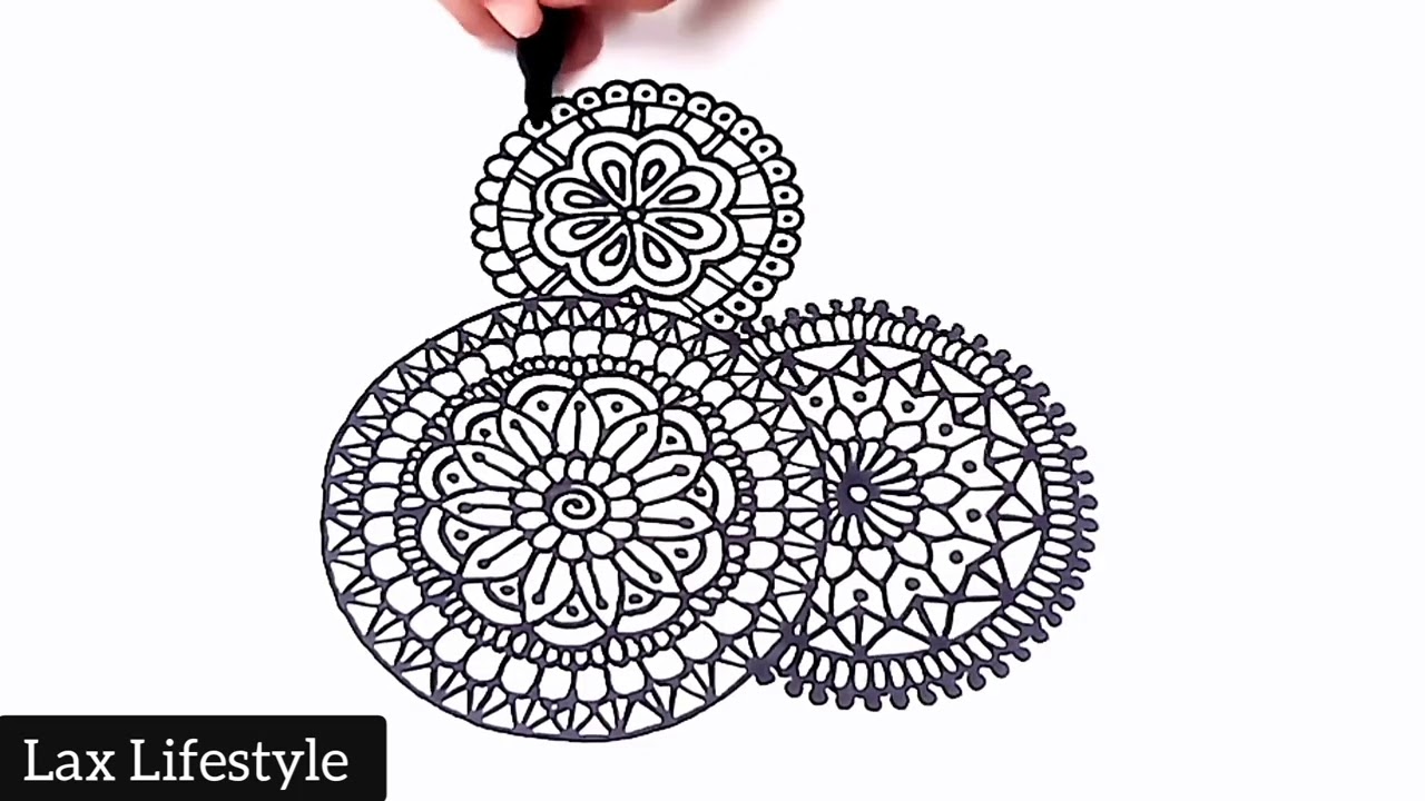 Art Therapy Series # 18 || Relaxing Mandala Art || Using Sharpie || Healing Music || Lax Lifestyle ❤