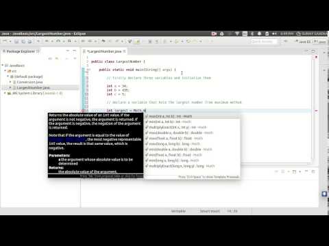 How to find largest number of three in java