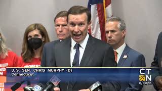 Sen. Murphy Discusses Bipartisan Gun Safety Agreement During Press Conference in Hartford
