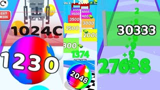 [INFINITY Mode(HS:30K)] - Merge Numbers Run Master vs Ball Run 2048 vs Ball Run Merge & Destroy