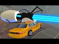 BeamNG.drive - Cars Jumping vs Giant Portal Gun (Teleporting Cars)