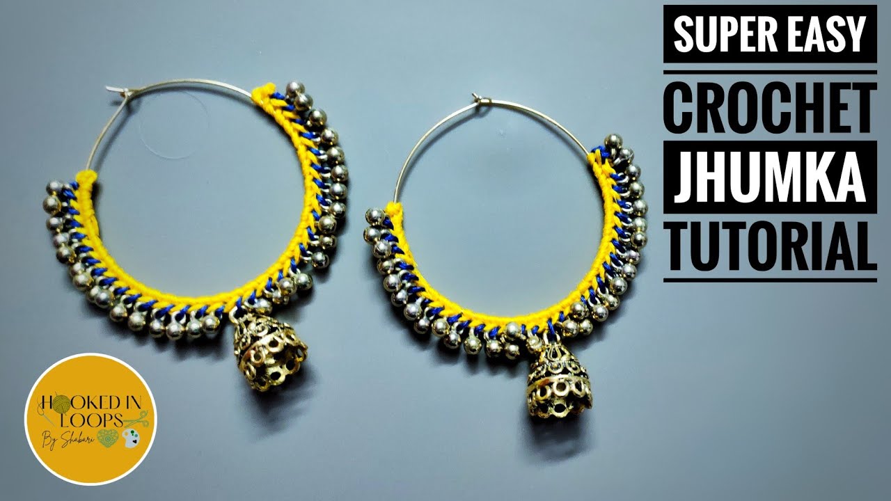 Crochet Thread Earrings Tutorial CROCHET HOOP EARRINGS CROCHET