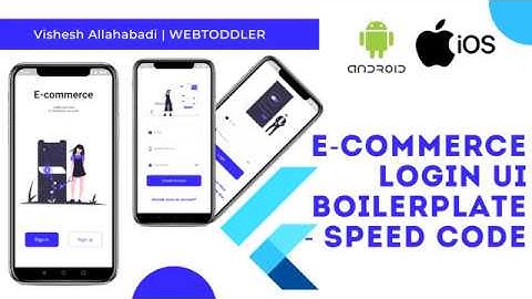 Flutter UI E-Commerce Login UI BoilerPlate - Speed Code