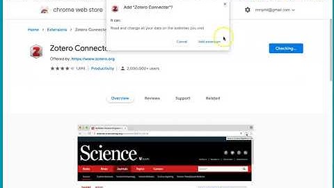 Zotero connector Chrome