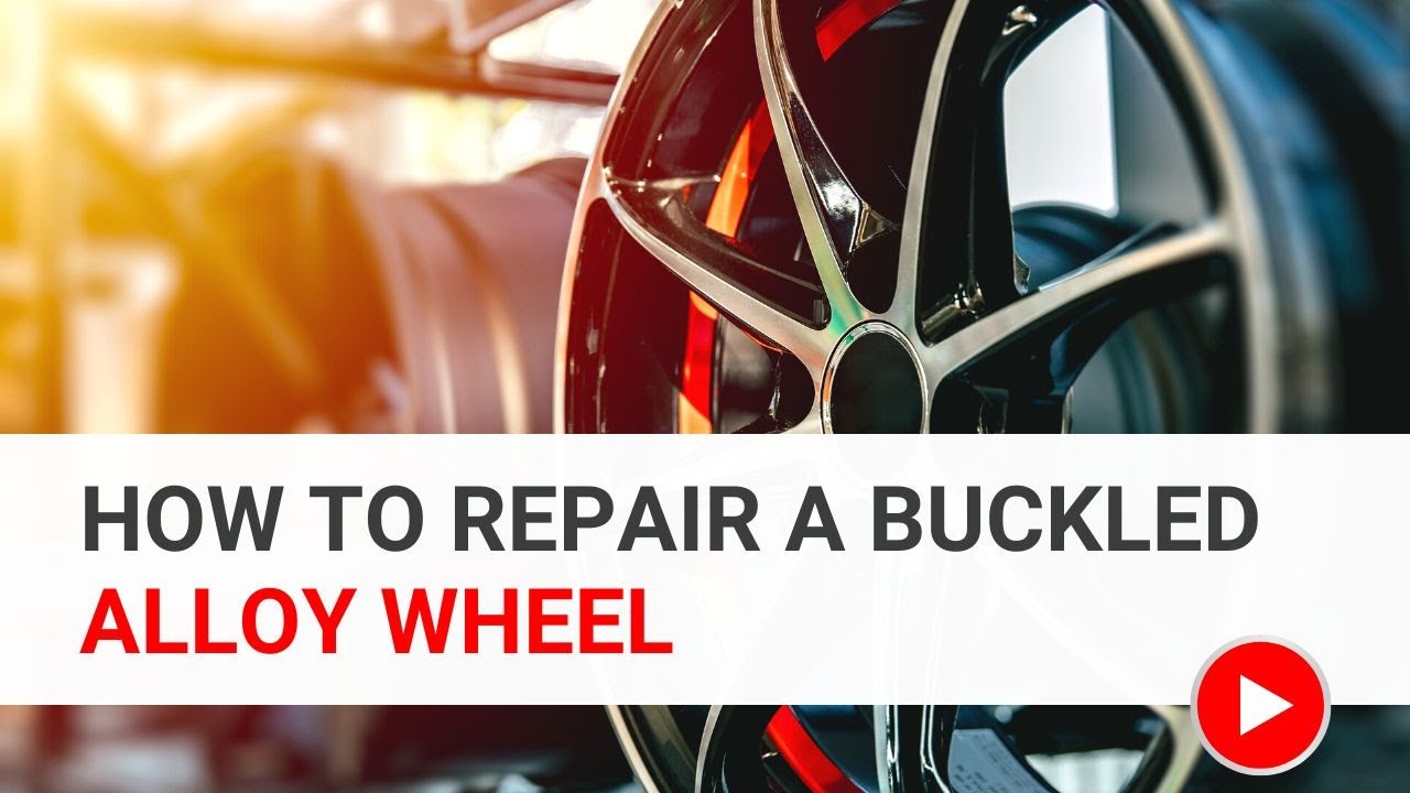 How to repair a buckled alloy wheel Straightening a wheel YouTube