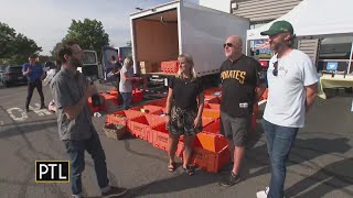 Boaz Frankel visits Bazzy and Bubba's Backpack Brigade