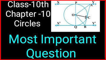 Most important question. Class-10th / Chapter - 10 (circles)  Exercise -  10.2, Question -9