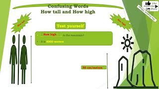 Confusing Words - How tall or How high