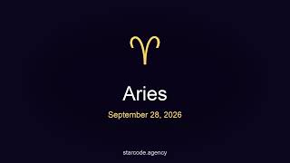 Information Aries — Horoscope for Tomorrow, September 28, 2026 News