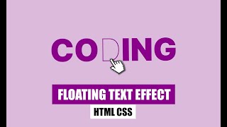 Floating Text Effect | HTML CSS Online Tutorial